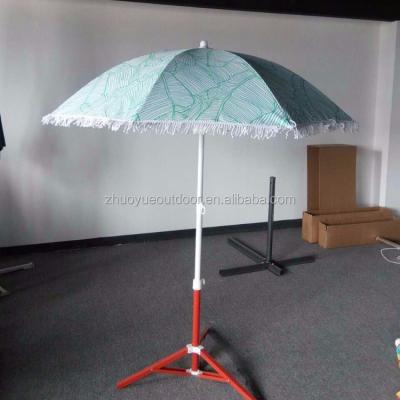 China China Manufacture Folding Solid Color With Tassel Outdoor Sun Beach Umbrella for sale