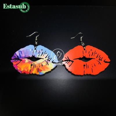 China FASHIONABLE Wholesale Wood Sublimation LIP ESTASUB Empty Jewelry for sale