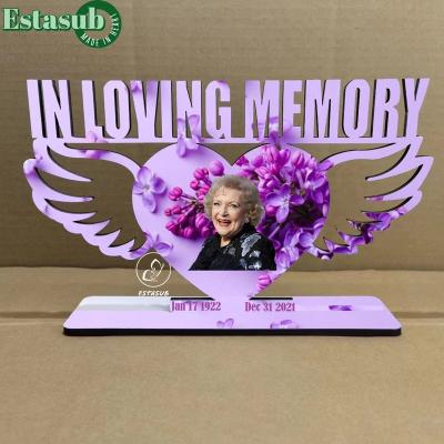 China Customized Sublimation Plain MDF In Memory Photo Holder Magnet for sale