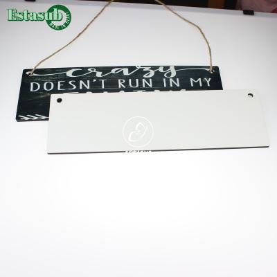 China Blank Europe Rectangular Sublimation MDF Wooden Door Plates Door Signs for sale