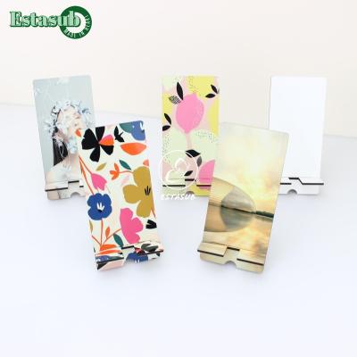 China PORTABLE Wooden Rectangular Sublimation Phone Holder With Coating for sale