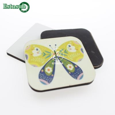 China Shape Sublimation MDF Custom Square Fridge Magnet For Heat Pressing for sale