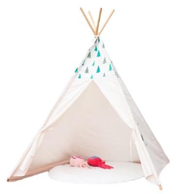 China Soft Cotton Canvas Indoor Toy Kids Teepee Tent Natural Playhouse for sale