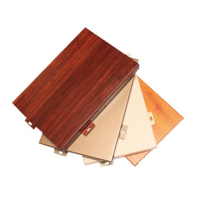 China Modern Architectural Wood Grain Curtain Wall Style Art Veneer Superior Grade Aluminum Wood Grain Aluminum Veneer for sale