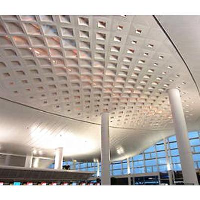 China Artistic Ceilings Interior Aluminum Cladding Wall Carved Perforated Decorative Ceiling for sale