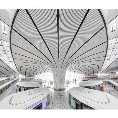 China Artistic Ceilings Recessed / Clip-in False Aluminum Design Aluminum Strip Ceiling Roof Tile Suspended Ceiling for sale