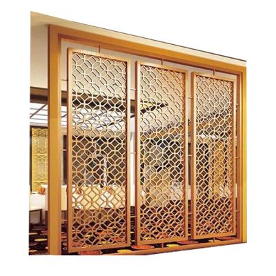 China New Classic/Postmodern Aluminum Alloy Metal Wall Partition Room Dividers Decorative Room Divider Metal Screen for sale