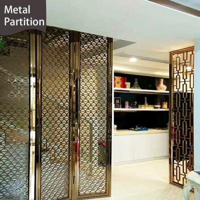 China New Classic/Postmodern Newly Custom Made OEM Folding Screen Room Divider Metal 3 Panels for sale