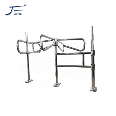 China Swing Barrier Stainless Steel Supermarket Swing Turnstile Flap Barrier Gate for Entry and Exit for sale