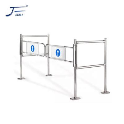 China Mechanical Flap Barrier Stainless Steel Supermarket Entrance And Exit Manual Flap Gate And Barrier for sale