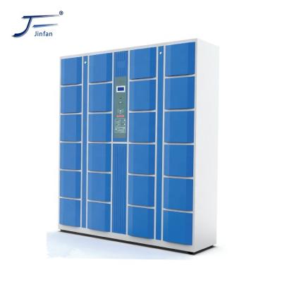 China 24 Doors Locker 24 Doors Storage Supermarket Controller Smart Bar Code Steel Cabinet Lockers for sale