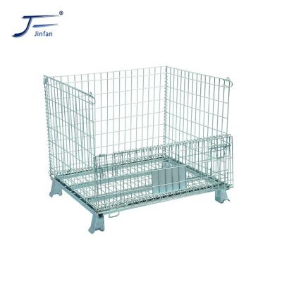 China Foldable Modern Design Supermarket Warehouse Commercial Industrial Collapsible Stackable Wire Mesh Container for sale