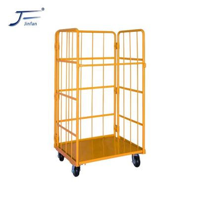 China Collapsible Warehouse Roll Container Cage Transport Cart Collapsible Top Selling Industrial Container for sale