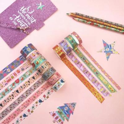 China Waterproof Custom Printing Japanese Stationery Masking 5 Pcs Journal Notebook Planner Accessory Stickers Set Washi Tape for sale