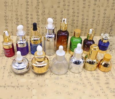 China envases del maquillaje del cristal de botellas del dropper 15ml para el suero de la crema de cara en venta