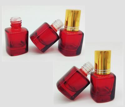 Cina Bottiglia 3ml dello smalto del Odm Mini Red Glass Empty Square con la spazzola dorata in vendita