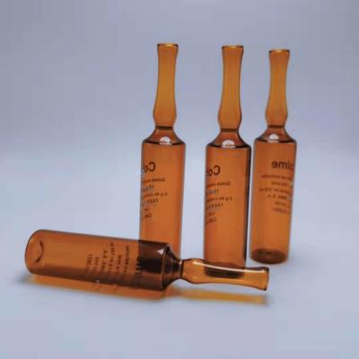 China Dianzan Small Amber European 15ml Glass Empty Serum Bottle Skincare for sale