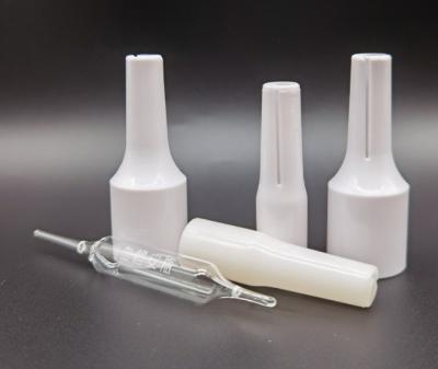 China 15# White Cosmetic Bottle Cap is Plastic Bottle Cap Equipped Ampoule Bottle for sale