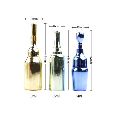 China 50Ml And 30Ml UV Plated Gold Empty Serum Bottles Skincare Packaging for sale