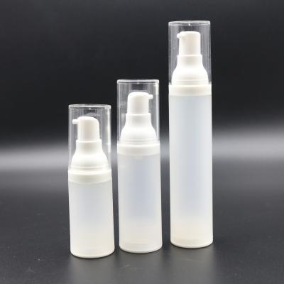 China White Empty 20ml Airless Cosmetic Bottles Set Lotion Skin Care Plastic Bottle for sale