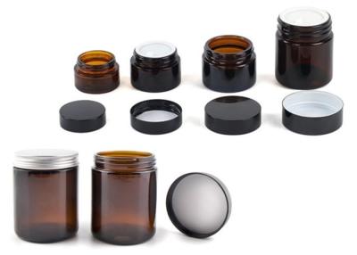 Cina Bottiglie glassate del contagoccia di Amber Makeup Glass Cream Jars per l'imballaggio cosmetico dell'emulsione in vendita