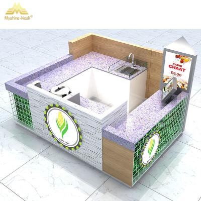 China Myshine Environmental Friendly Kiosk Customized Outdoor Commercial Mall Popcorn Design Corn Kiosk for sale