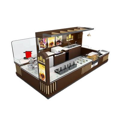 China Modern Free 3D Design Customized Best Logo Creative Shopping Mall Coffee Kiosk Creative Design for sale