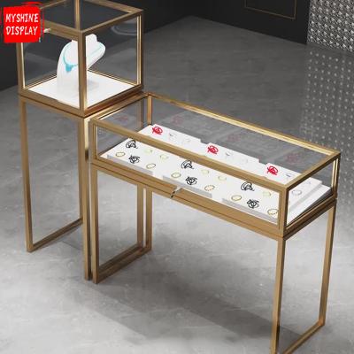 China Modern Luxury Environmental Friendly Material Mall Jewelry Kiosk Watch Display Showcase For Retail Store Display Showcase for sale