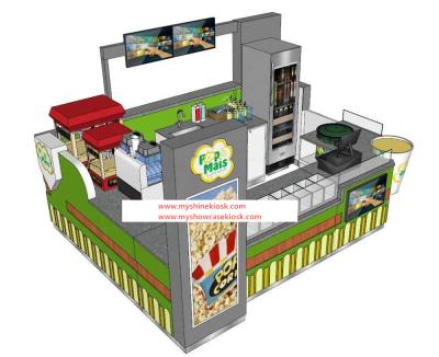 China Modern Modern Food Kiosk Design 3D Mall Popcorn Kiosk For Corn for sale