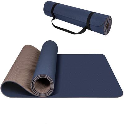 China Washable Anti-Slip Durable Waterproof Non Slip Carpet Pilates Gym Sports Exercise Pad Yoga Mat For Beginner Fitness Environmental Mats for sale