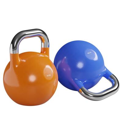 China Top Grade Eco-Friendly Logo Color Weight Competition Steel Custom Kettlebell for sale