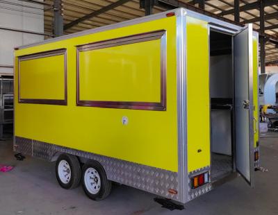 Cina Prezzi accessibili rimorchi alimentari stradali Food Van Trailer Hot Dog Hamburger Pizza Food Truck con cucina completa BBQ in vendita