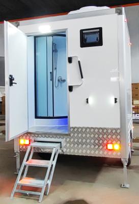 China Luxury Customizable Single Suite Mobile Toilet ShowerTrailer/Porta Potty for Rent for Weddings Festivals, Outdoors, Traveling for sale