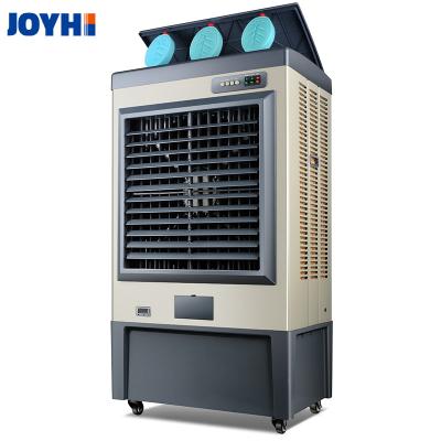 China 65L Swing Metal Body 660W Automatic Mechanical Vertical Air Cooler Evaporative Floor Standing Industrial Portable Water Air Fan for sale