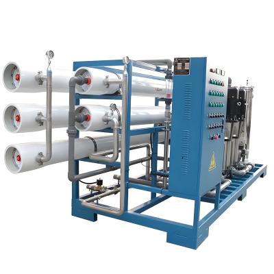 China 98% Salt Rejection Brackish Water Reverse Osmosis System With Siemens S7 PLC Control for sale