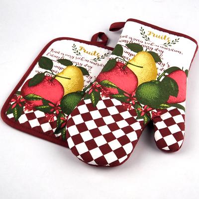 China New Product Heat Resistant Cotton Oven Glove Customized Logo Kitchen Oven for sale