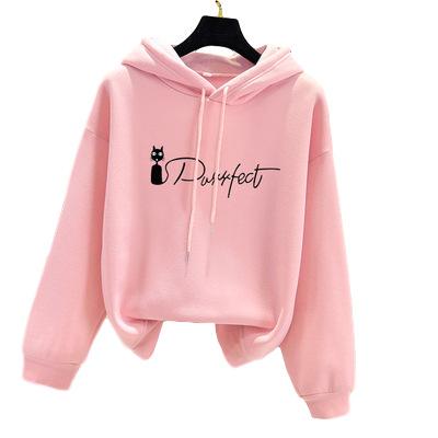 China New Women Avocado Anti-pilling Streetwear Korean Gym Hoodies&Sweatshirts Customl All-match for sale