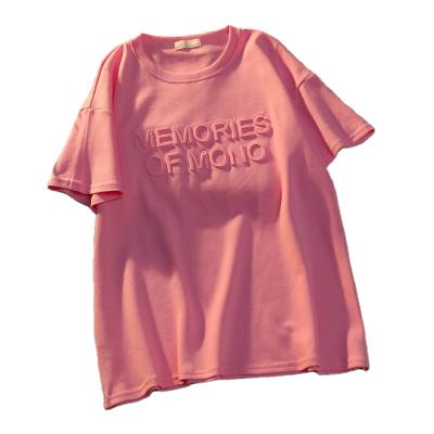 China Top Selling Anti-pilling Guaranteed Quality Women's Printed T-Shirt Embossed Printing Clothes for sale