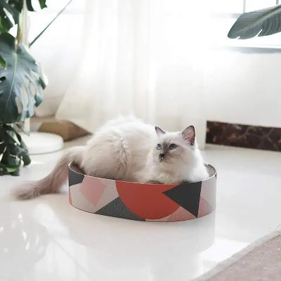 China Hot Selling Eco-friendly Cardboard Stocked Custom Cutest Custom Size Pets Pets Cat Trees Scratcher House for sale