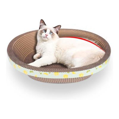 China Cat Scratcher Pad Oval Stocked for Cat Scratcher Lounge Cardboard Furniture Protection for sale