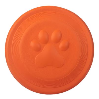 China Soft Rubber Flying Disc Stocked Toy Pet Training Interactive Toy for Medium Large Dogs for sale