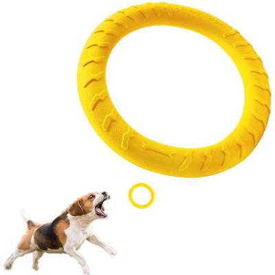 China Interactive Dog Stocked Tug Toy EVA Dog Chew Indestructible Training Pull Ring for sale