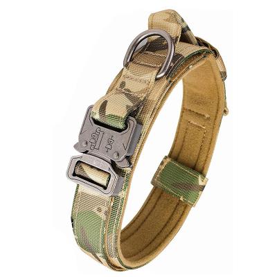 China Custom Adjustable Military Nylon Thickened Tactical Dog Collar and Leash Set for sale