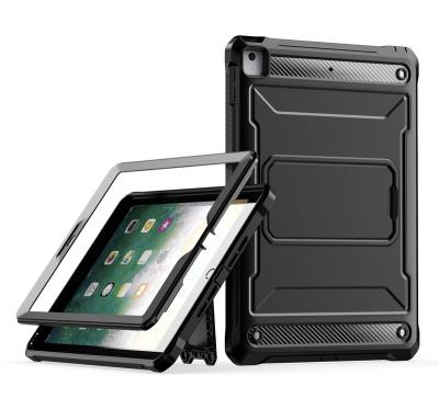 China PC Silicone IPad10.2 Rugged Hybrid Kickstand Cover Device Heavy Duty Soft Hard Shockproof Rugged Full Body Shockproof Case for sale