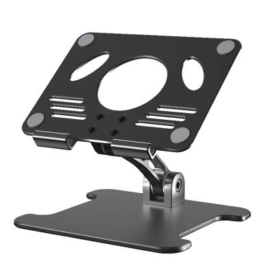 China Metal Tablet Aluminum Desk Stand Axis Design Height/Angle Adjustable Smartphone Holder Double Marks On Tablet Drawing Stand for sale