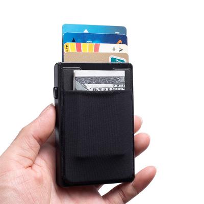 China Porte Anti-theft Card Holder Credit Card Fashion ID Slim Metal Aluminum Wallets Pocket Case Bank Women Men Credit Card Box for sale