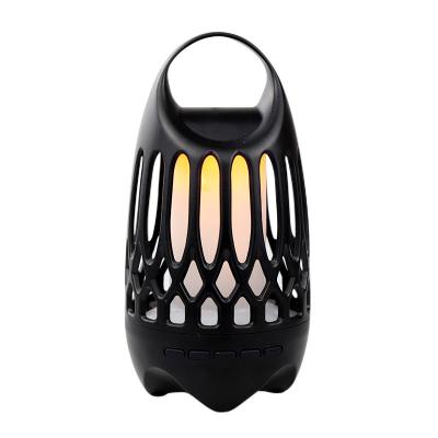 China Outdoor PORTABLE Torch Bluetooth Speaker with LED Flame Light IPX4 Waterproof Wireless Lantern Speakers LED Night Warm Light Lamp for sale