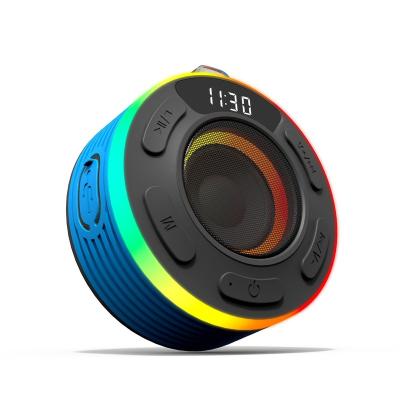 China Mini PORTABLE Waterproof Outdoor FM Radio FM Receiver IPX7 Bluetooth Stereo Speaker RGB Subwoofer Night Light with LED Display/MIC for sale