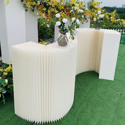 China Wedding Party Event Decoration Factory Ins Style Decoracion Bodas De Decoracion Foldable Cake Flower Cake Flower Dessert Paper Stand For Party Wedding And Event Decoration for sale