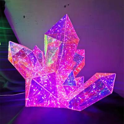 China Home Festival Decoration Factory Different Size Customized PVC Diamond Christmas Pattern Indoor Led Light For Wedding Party Ramadan Decoration for sale